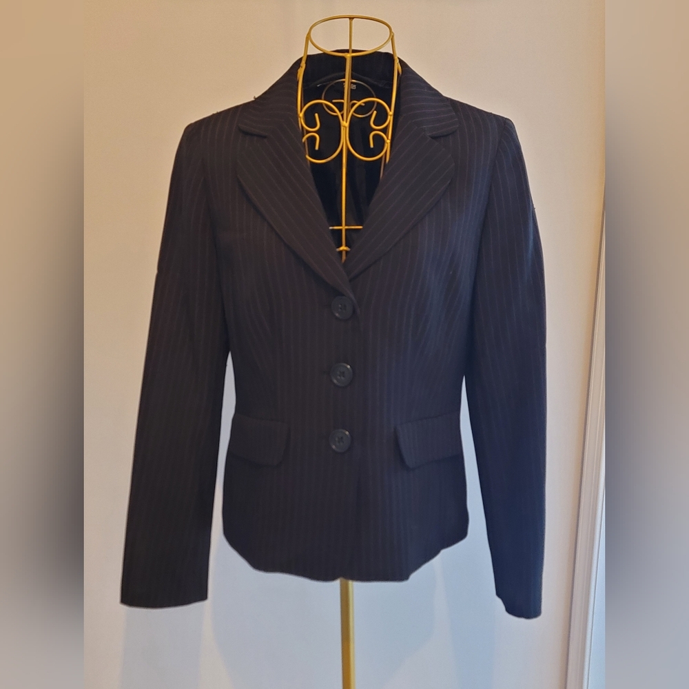 Black Pinstripe Blazer